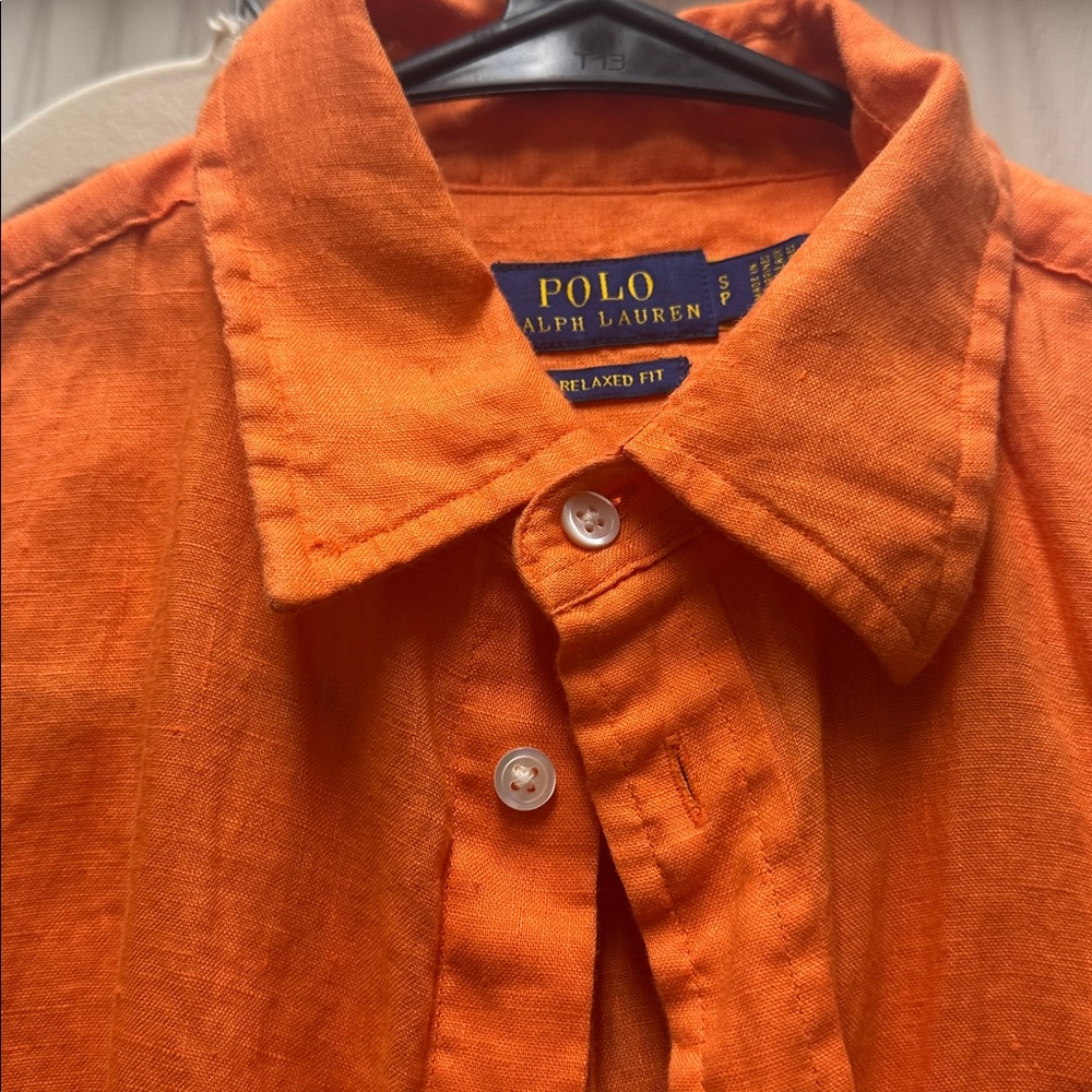 Polo by Ralph Lauren Vibrant Orange Casual Shirt - Picture 3 of 3
